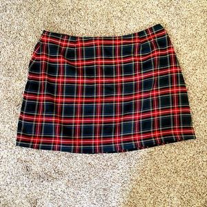 City Chic Plaid Mini Skirt